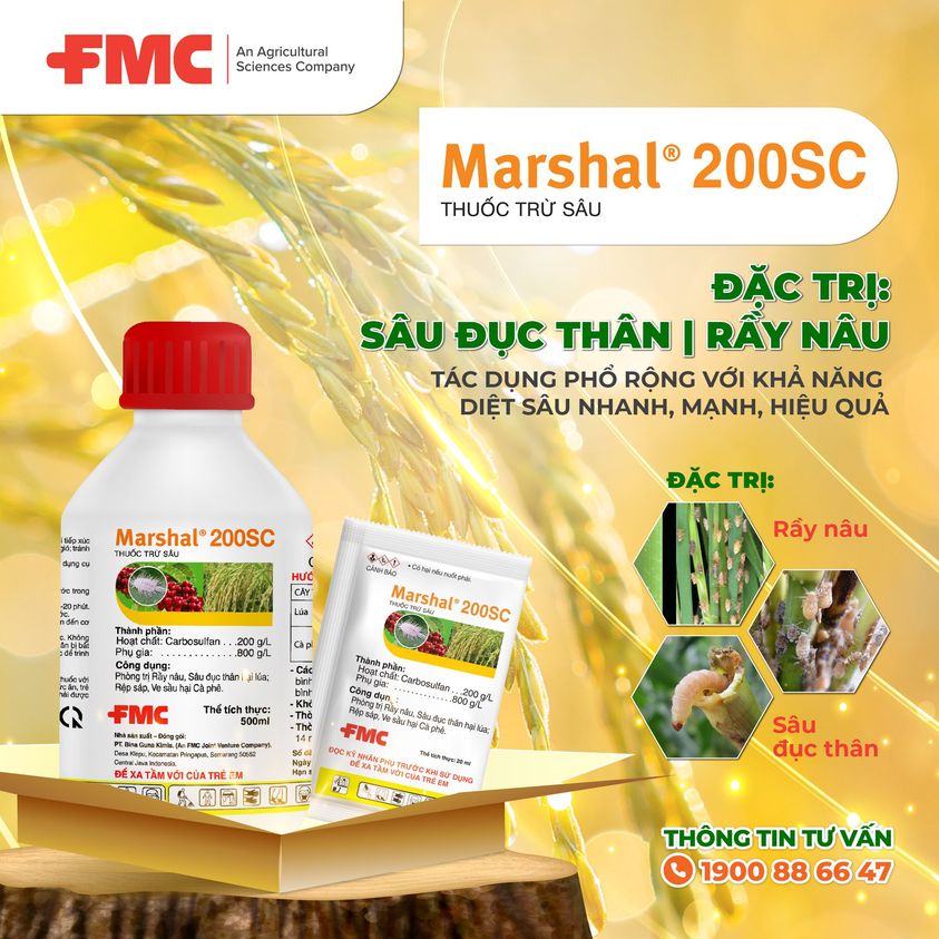 Thuốc trừ sâu Marshal 200SC - Chai 500ml